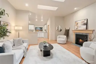 Soaring vaulted ceilings bring in the light and create an open, welcoming presence.