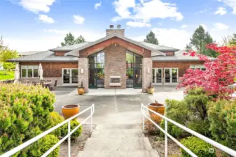 A view of the club house entry.