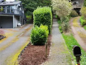 Community Trail as looking up from Hood Canal Drive, behind you is the Gate for HOA Beach