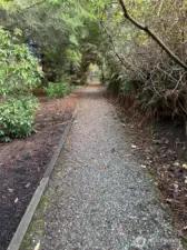 Down the Community trail from Bridge View to the HOA Beach