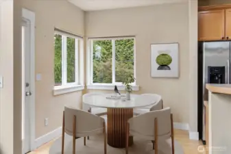 Virtually Staged breakfast nook.