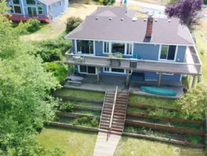 Lake side of the home