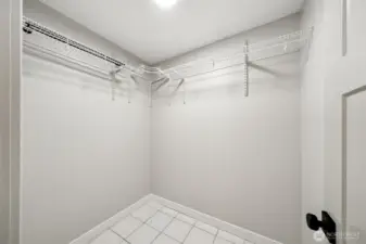 Master walk in closet