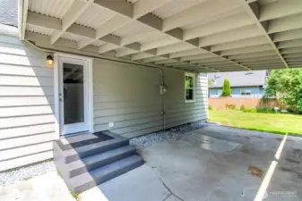 Back Door from covered patio
