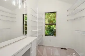 Primary walk in closet