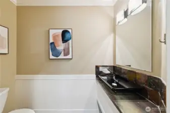 Main level powder room.