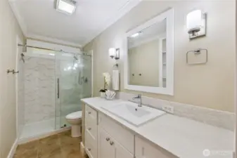 Full bathroom upstairs.