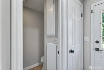 3/4 bath off laundry room