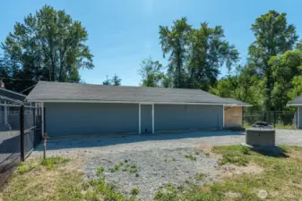 West side of garage