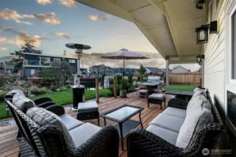 West facing entertainment area