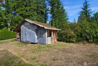 Shed on property is used for garden equipment storage