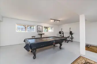 Plenty of room here for a game spot, home gym, whatever you have as your vision.