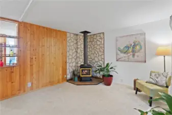 Cozy gas fireplace for the cold winter evenings