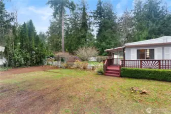 Fenced in yard and extra guest parking