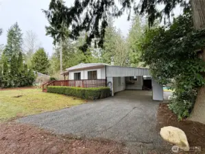Freshly graveled driveway