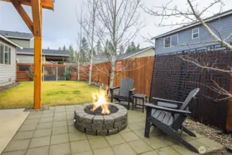 Custom built propane firepit