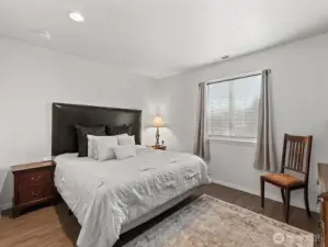 Primary bedroom with attached 3/4 bath