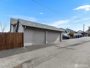 Two-car garage garage with separate, secure storage