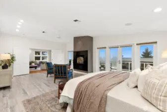 Looking back towards the sitting room off of the primary.