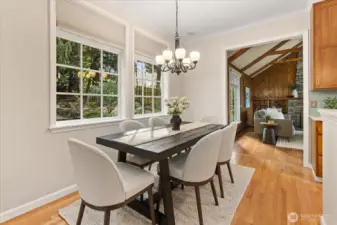 Second dining space- plenty of space for all your guests