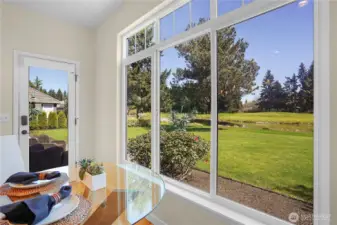 NOOK overlooking the Back Yard and Pond
