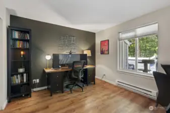 Second bedroom makes a perfect office space.