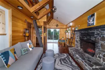 The Charm and character of this cabin can be seen top to bottom, with the knotty pine interior, laminate hardwood floors and trim and an architectural design that accentuates the warm and cozy mountain feeling.