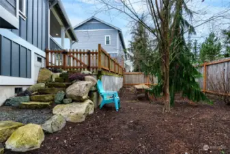 Lots of space for expanding the yard or gardening.  This home is perfectly sited on a 9,727 sq ft Lot so plenty of room to create or relax.