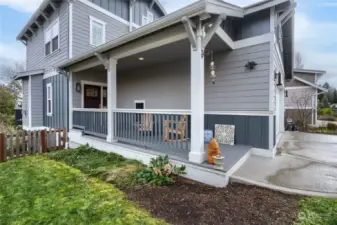 Covered front porch just waiting for those Summer evenings. Home also features a locking package drop for those Amazon or Fed X packages.