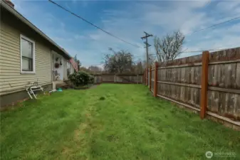 Partially fenced yard