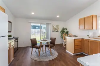 Kitchen/Dining Area with access to back yard