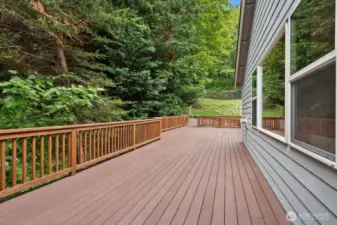Wrap around back deck.