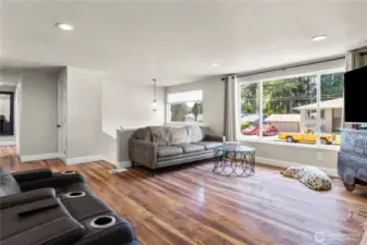LIVING ROOM,... Looking at Entry and Hallway