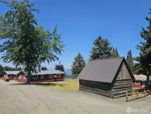 Sky Meadows Ranch clubhouse and outbuildings