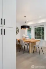 Kitchen pass-through to the dining room