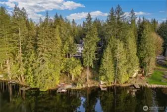 Looking east from the lake toward the property.
