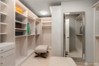 1/2 primary walk in closets