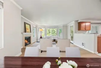 Gorgeous views out the dining room and living room windows.