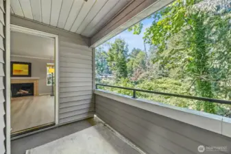 Private deck with views to Juanita Creek.