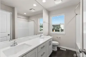 Photos are of the actual home.