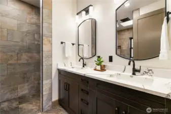 Double vanity primary bathroom