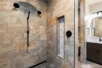 Primary walk-in shower