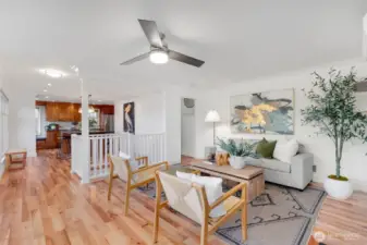 Upon entering you are greeted with bright and sunny spaces complemented by beautiful refinished hardwoods