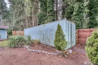 There is even a large canister discretely placed for all of your storage needs...hobbies, toys, tool.  You decide!