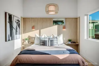 Custom lighting continues throughout the entire home.