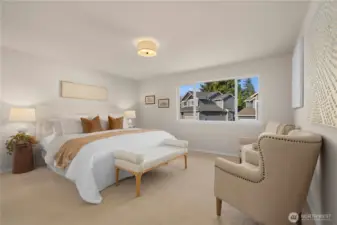 Upper floor primary bedroom. 2 of 5 bedrooms.