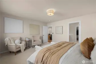 Upper floor primary bedroom. 2 of 5 bedrooms.