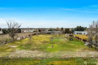 There's plenty of space in the backyard for building a shop.