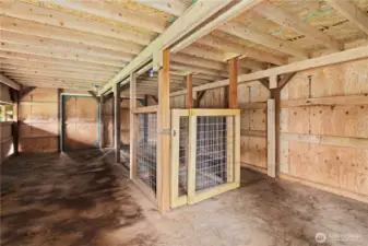 Lower floor of the goat house