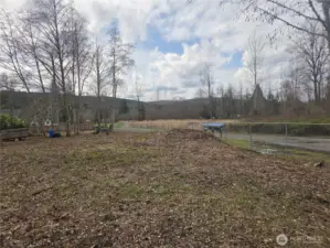 Looking across the west side of the property from the north end.